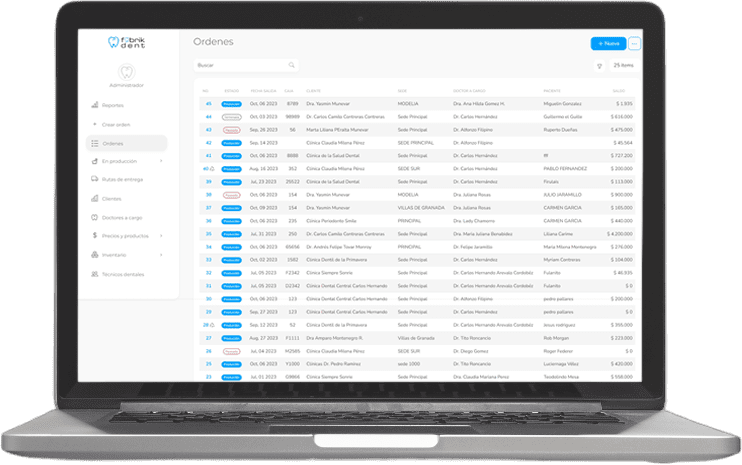 Software para la gestión y administración de Laboratorios Dentales. Con Fabrikdent, la administración y gestión de tu laboratorio dental, es más eficiente y ágil.